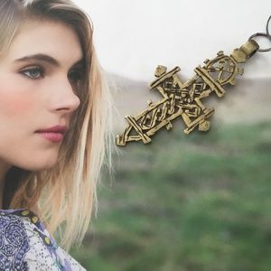 Indigo Rhino Designs Artisan Crafted Coptic Cross Necklace is New w/o Tags!